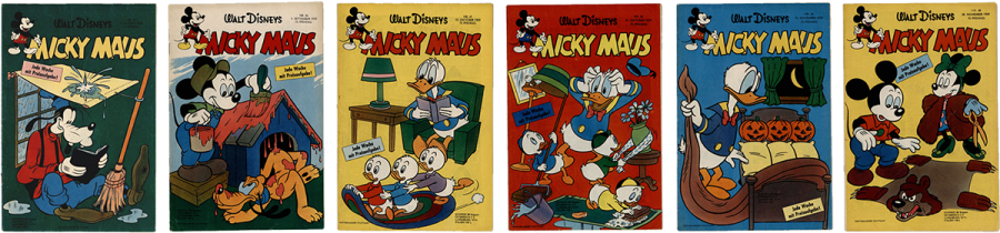 Micky Maus Nr. 25, Micky Maus Nr. 34, Micky Maus Nr. 41, Micky Maus Nr. 44, Micky Maus Nr. 44, Micky Maus Nr. 40,